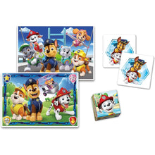 Cargar imagen en el visor de la galería, Edukit Patrulla Canina 2 puzzles juego de memoria y cubos