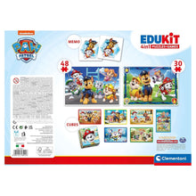 Cargar imagen en el visor de la galería, Edukit Patrulla Canina 2 puzzles juego de memoria y cubos
