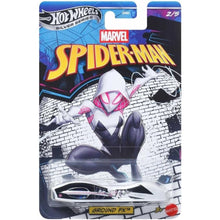 Cargar imagen en el visor de la galería, Ground FX Marvel Spiderman Hot Wheels Silver Series (GHOST SPIDER)