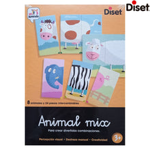 Cargar imagen en el visor de la galería, Juego Animal Mix puzzle animales intercambiables Diset