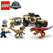 Cargar imagen en el visor de la galería, Lego Pyrorraptor y el dilofosaurio Jurassic World
