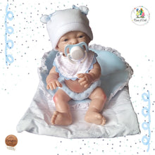 Cargar imagen en el visor de la galería, Nines de Onil baby doll con saco muñecas azul