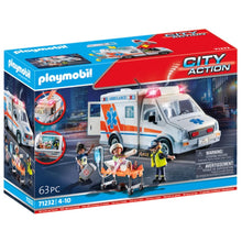 Cargar imagen en el visor de la galería, Playmobil 71232 ambulancia con luces y sonidos City Action