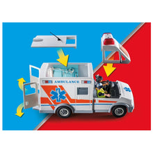 Cargar imagen en el visor de la galería, Playmobil 71232 ambulancia con luces y sonidos City Action