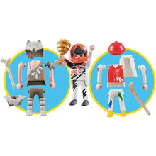 Cargar imagen en el visor de la galería, Playmobil 9854 figura 3 en 1 piloto cavernícola y jugador de hockey