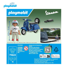Cargar imagen en el visor de la galería, Playmobil 71622 moto Vespa azul 150 Sprint Veloce de 1969