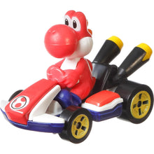 Cargar imagen en el visor de la galería, Red Yoshi Mario kart Hot Wheels (GPD90)