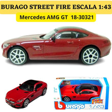 Cargar imagen en el visor de la galería, Burago 1 43 Street Fire Mercedes AMG GT ref. 1830321
