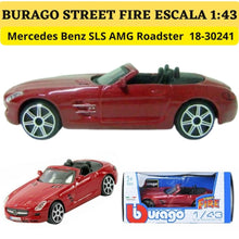 Cargar imagen en el visor de la galería, Burago 1 43 Street Fire Mercedes Benz SLS AMG Roadster ref. 1830241