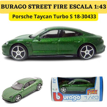 Cargar imagen en el visor de la galería, Burago 1 43 Street Fire Porsche Taycan Turbo S ref. 1830433
