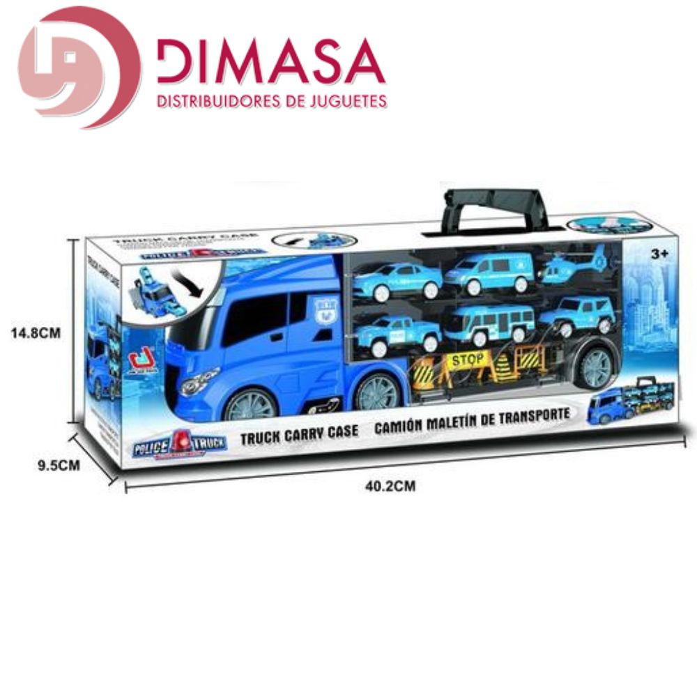 Camión transporta coches policía maletín – MANCHATOYS
