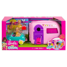 Cargar imagen en el visor de la galería, Caravana de Chelsea con muñeca y perrito Barbie