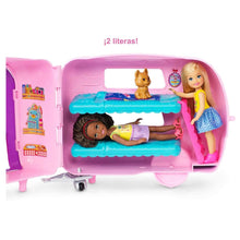 Cargar imagen en el visor de la galería, Caravana de Chelsea con muñeca y perrito Barbie