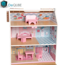 Cargar imagen en el visor de la galería, Casa de muñecas de madera portátil Deqube