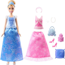 Cargar imagen en el visor de la galería, Muñeca Cenicienta 2 vestidos Princesa Disney