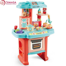 Cargar imagen en el visor de la galería, Cocinita de juguete con comidita y menaje