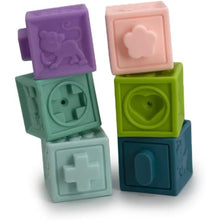 Cargar imagen en el visor de la galería, Set de 10 Cubos blandos de Goma con diseño de Colores, números y Dibujos