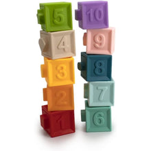 Cargar imagen en el visor de la galería, Set de 10 Cubos blandos de Goma con diseño de Colores, números y Dibujos