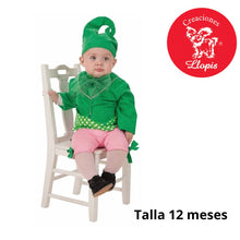 Cargar imagen en el visor de la galería, Disfraz duende verde 12 meses