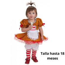 Cargar imagen en el visor de la galería, disfraz galleta jengibr bebé marrón 18 meses