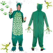 Cargar imagen en el visor de la galería, Disfraz animal pijama rana sapo verde de invierno