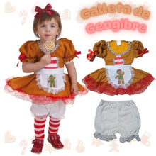 Cargar imagen en el visor de la galería, disfraz galleta de jengibre niña