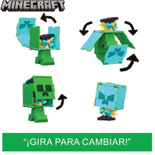 Cargar imagen en el visor de la galería, figura creeper minecraft 2 en 1 intercambiable