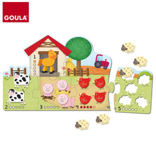 Cargar imagen en el visor de la galería, Goula puzzle educativo madera animales