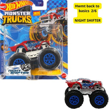 Cargar imagen en el visor de la galería, Hot wheels monster trucks Hwmt back to basic night shifter 1:64 2/6