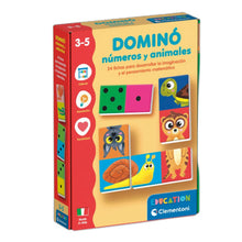 Cargar imagen en el visor de la galería, Juego DOMINO números y animales Clementoni