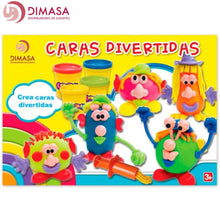Cargar imagen en el visor de la galería, Juego plastilina caras divertidas
