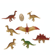 Cargar imagen en el visor de la galería, lote 7 dinosaurios con huevo
