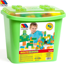 Cargar imagen en el visor de la galería, Molto Blocks contenedor verde bloques