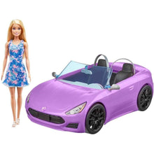 Cargar imagen en el visor de la galería, Muñeca Barbie y su coche descapotable