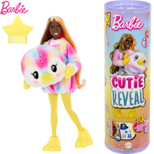 Cargar imagen en el visor de la galería, Muñeca Cutie Reveal Barbie morena con disfraz de pingüino
