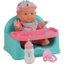Cargar imagen en el visor de la galería, MUÑECO BEBE CON TRONA CHUPETE Y BIBERON