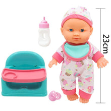 Cargar imagen en el visor de la galería, MUÑECO BEBE CON TRONA CHUPETE Y BIBERON