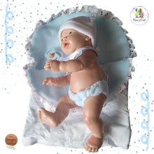 Cargar imagen en el visor de la galería, Muñequito bebe Nines de Onil con manta azul