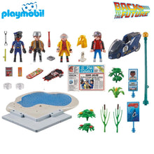 Cargar imagen en el visor de la galería, persecución en monopatín Regreso al Futuro Playmobil