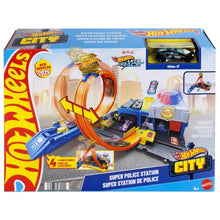 Cargar imagen en el visor de la galería, Hot Wheels pista estación de policía