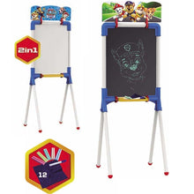 Cargar imagen en el visor de la galería, Pizarra Patrulla Canina doble cara 2 en 1 con pie