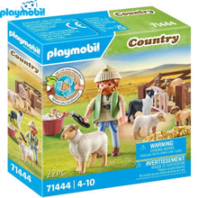 Cargar imagen en el visor de la galería, Playmobil 71444 pastor con rebaño de ovejas Country