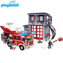 Cargar imagen en el visor de la galería, Playmobil 71603 bomberos camión y cuartel action heroes