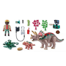 Cargar imagen en el visor de la galería, Playmobil 71821 familia de dinosaurios Triceratops