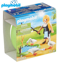 Cargar imagen en el visor de la galería, Playmobil chica con gansos 70083 huevo de pascua verde