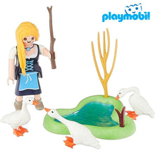 Cargar imagen en el visor de la galería, Playmobil gansos con granjera 70083