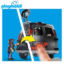 Cargar imagen en el visor de la galería, Playmobil helicóptero policía persecución
