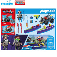 Cargar imagen en el visor de la galería, Playmobil policía quad fuerzas especiales 71147