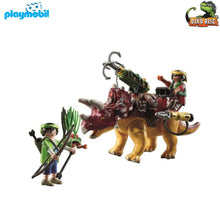 Cargar imagen en el visor de la galería, Playmobil triceratops dinosaurio armadura