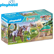 Cargar imagen en el visor de la galería, Playmobil Waterfall 3 caballos con sillas 71356